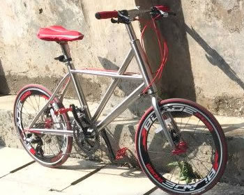 custom titanium mini velo bike